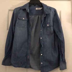 vineyard vines denim button up shirt